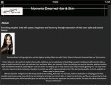 Tablet Screenshot of momentsdreamedhairandskin.com